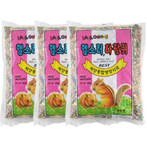 재롱이 씨앗 종합영양사료 800g x 3개 (햄스터먹이)