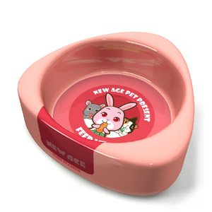 [묶음] NEW AGE 햄스터 토끼 삼각 먹이그릇 대 핑크 (NA-084) x 2개