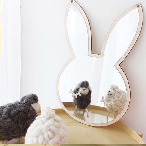 토끼 아크릴 안전거울 /어린이방 거울/동물모양 거울