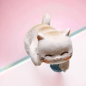 미미네아쿠아 수조 걸이식 피규어 - 고기잡는 고양이