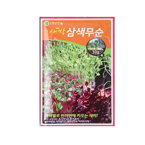 미미네가든 삼색무순 씨앗 (30g) - 새싹 채소 키우기