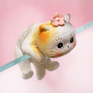 미미네아쿠아 수조 걸이식 피규어 - 구경하는 고양이