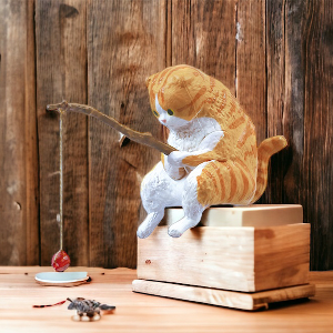 미미네아쿠아 낚시하는 고양이 피규어-폴드냥이