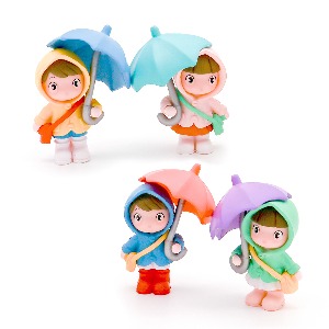 미미네아쿠아 어항 장식품 우산소녀 피규어 (랜덤)
