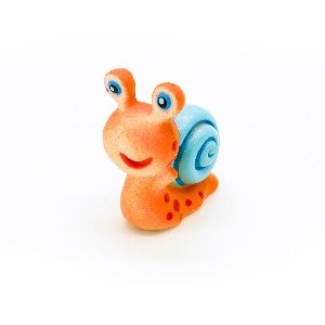 미미네아쿠아 어항 장식품 달팽이 피규어 - 오렌지 소