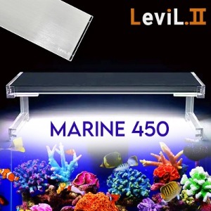 리빌 2세대 슬림 LED 수족관 조명 450 (해수어 산호용) 실버