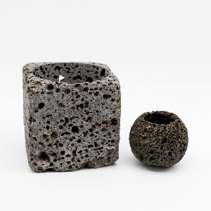 미미네아쿠아 현무암 화산석 돌화분 원형